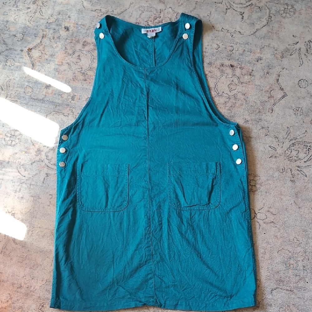 FADS Teal Bib Overalls Dress